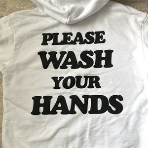 Talentless White Please Wash Your Hands Women’s Hoodie